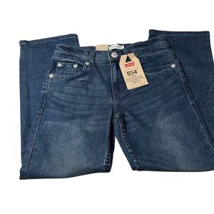 New Levi’s 514 Straight Leg Adjustable Waist Band Denim Jeans Size 7 BNWT